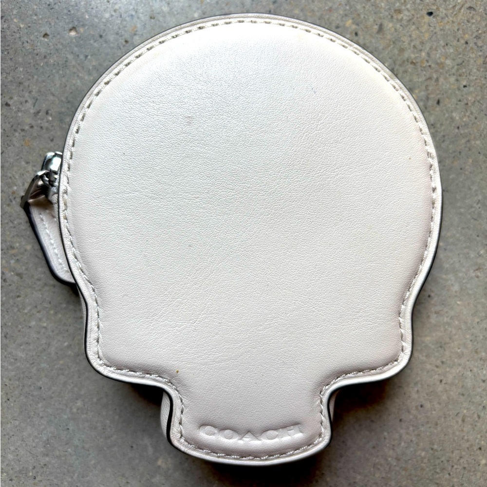 Coach- Bone White Skull Coin Purse - Picture 2 of 5